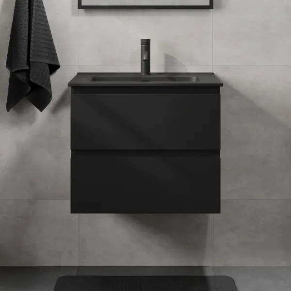 Mobile da bagno con lavabo CONOR 61 cm, nero