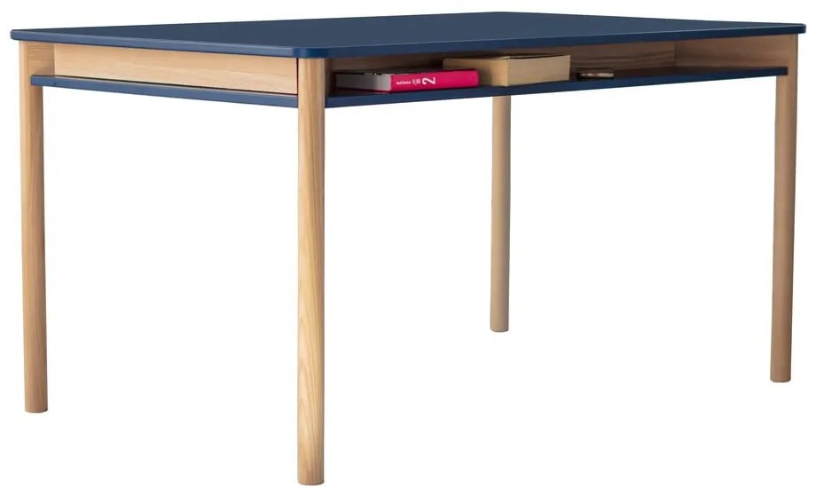 Tavolo da pranzo blu scuro in legno di frassino Zeen - Ragaba