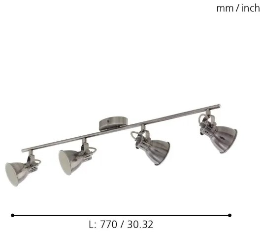 Eglo 96555 - Faretto LED SERAS 4xGU10/3,3W/230V