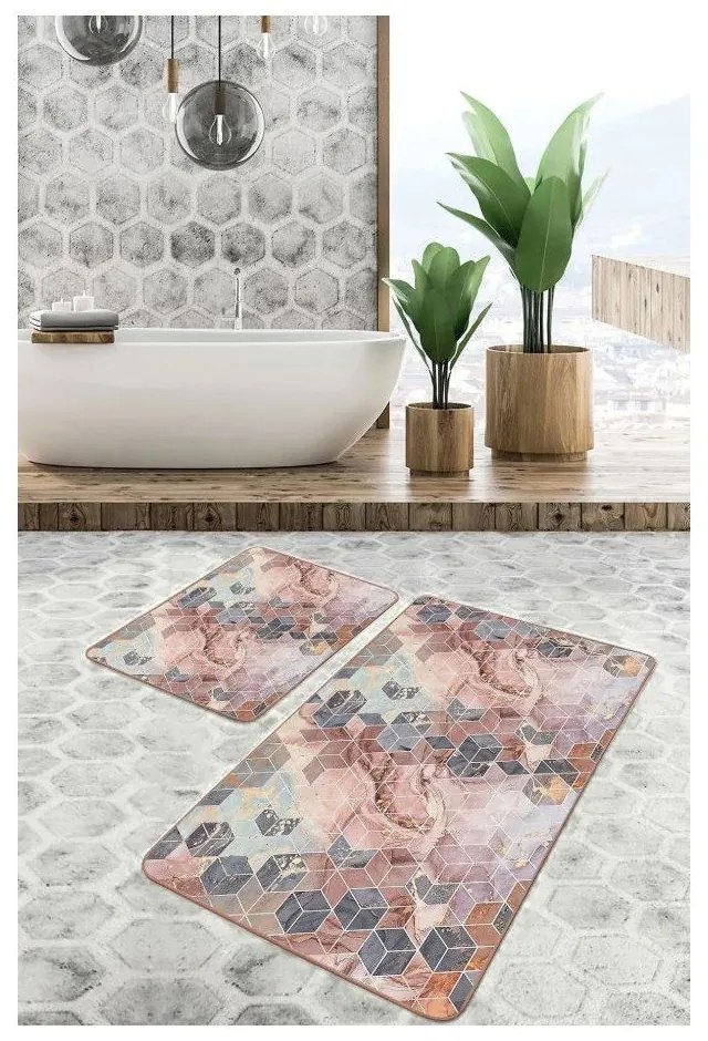 Set di tappetini per il bagno in velluto 2 pz 60x100 cm – Mila Home
