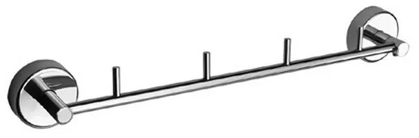 Kamalu - Porta salviette barra con 3 ganci in acciaio inox lucido | Monde-C