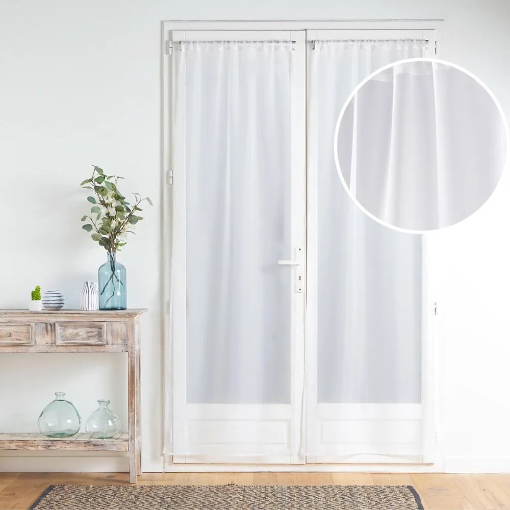 Tende sottili in set bianche in microsatinato 2 pz 70x200 cm Voiline – douceur d'intérieur