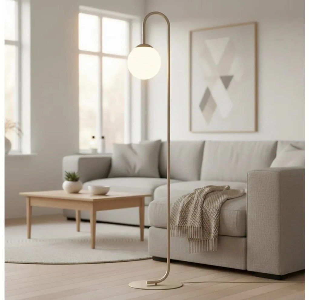 Lampada da terra FLOR 1xE14/10W/230V beige