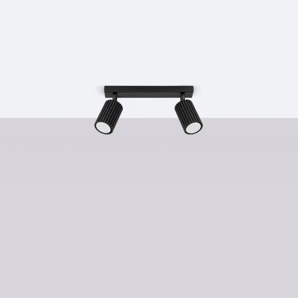 Sollux SL.1580 - Faretto KARBON 2xGU10/10W/230V nero