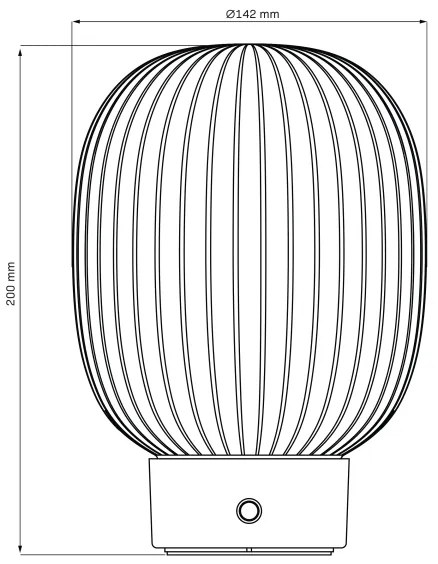 Lampada da tavolo LED dimmerabile con funzione Touch LATTE LED/1,8W/5V USB 2000 mAh oro/bianco
