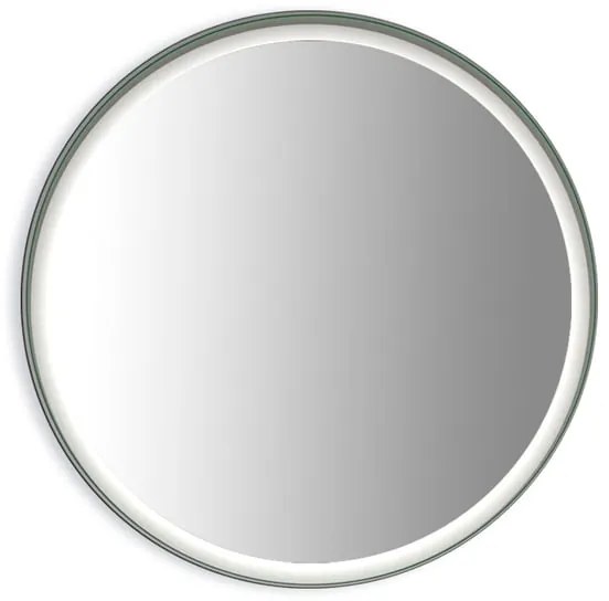 Specchio con illuminazione integrata completo di faretto bagno tondo L 90 x H 90 x P 5 cm