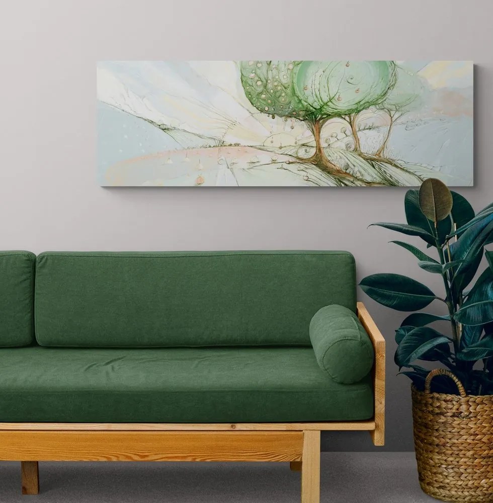 Quadro su tela – Alberi pastello da fiaba