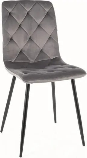 Sedia Jerry velvet grey Blu14