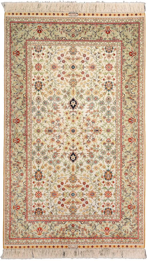 Hereke Tappeto 160x90 Beige (Cina) Annodato A Mano