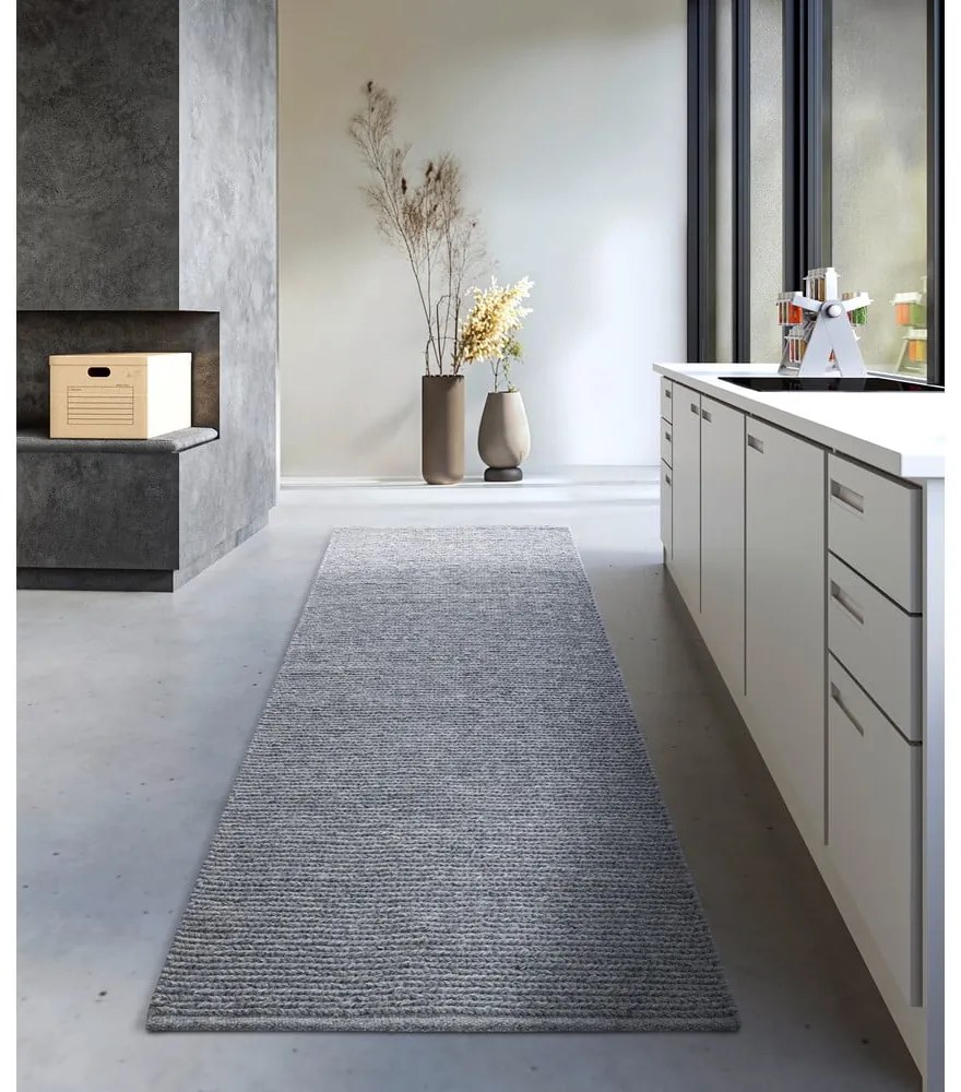 Passatoia grigia in lana tessuta a mano 80x200 cm Francois - Villeroy&Boch