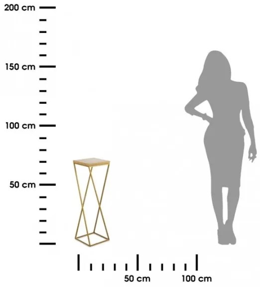 Portafiori LOFT 70x24 cm oro/marrone