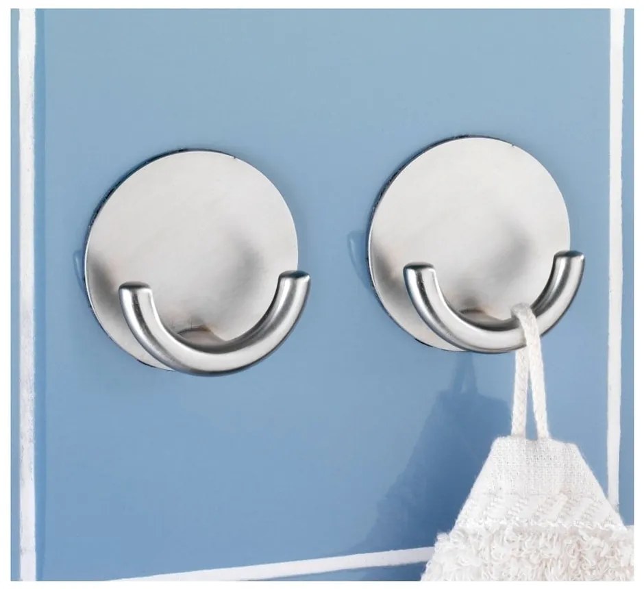 Gancio da parete autoportante in argento Rondo - Wenko