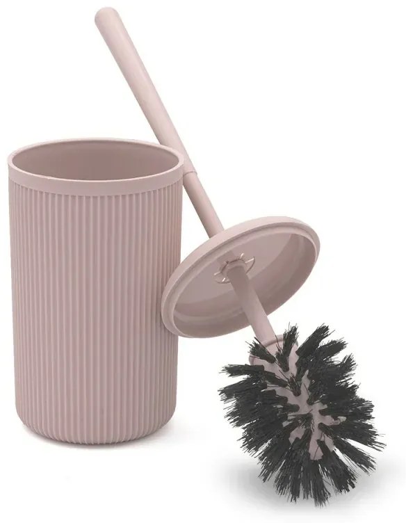 Scopino WC da appoggio rosa in plastica Ring