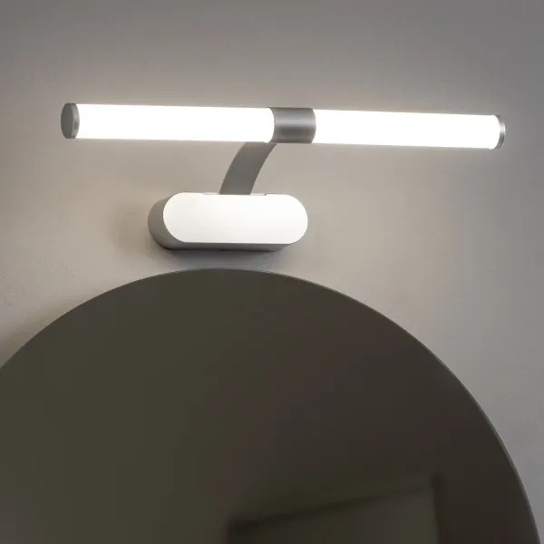 Brilagi - Lampada LED per specchio da bagno TUBEO, 6W/230V, 40 cm, IP44, argento