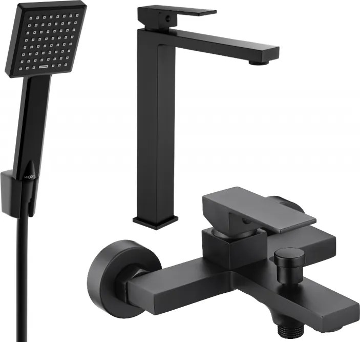 Mexen Uno R45 set bagno, nero - 71413R45-70