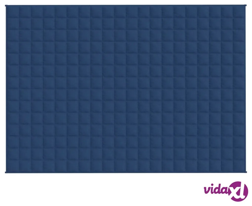 vidaXL Coperta Ponderata Blu 138x200 cm 6 kg Tessuto