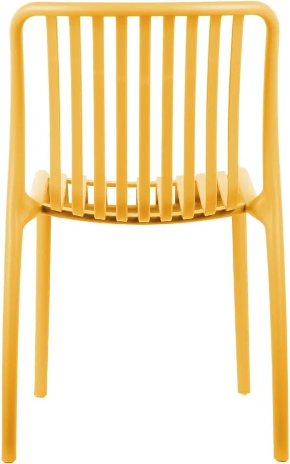 Sedia da pranzo gialla in plastica Glee – Leitmotiv