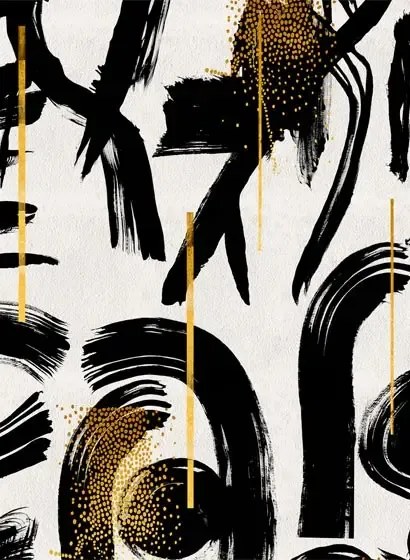 Mindthegap Carta da parati Gestural Abstraction - Black/ White