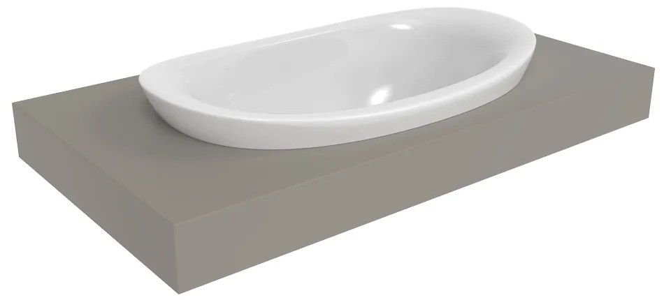 Ceramica Flaminia IO Lavabo cm 75 da incasso senza troppopieno in ceramica bianco lucido