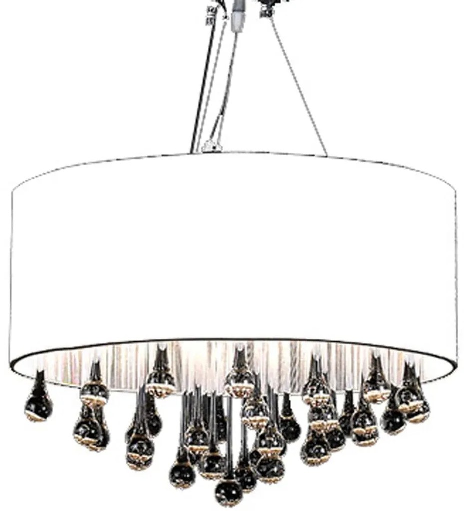 Lampadario Con 85 Cristalli Bianco /