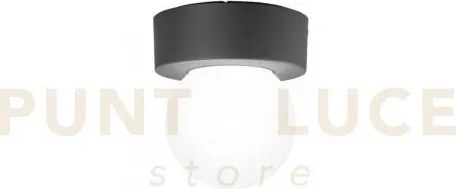 Plafoniera skittle antracite 1 luce attacco e27 ip54 18x19,2cm diff...