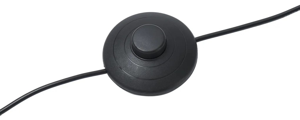 Lampada da terra moderna nera con tavolino rotondo - Ostrich