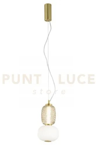 Lampadario a sospensione led totem oro 18w 2000lm 3000k 17x196,5cm ...