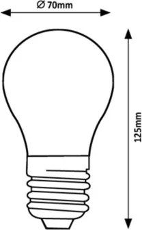 Rabalux 79202 - Lampadina LED a filamento A70, attacco E27, 18W, 230V, 3000K (bianco caldo)