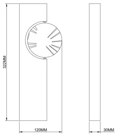 Zuma Line 003064-034754 - Applique da parete FLUX a LED/3W/230V dorato/nero