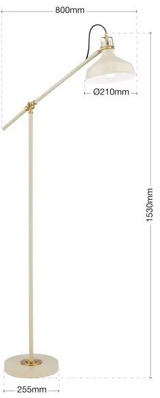 Orion Dimmerabile 12-1192/1 - Lampada con piedistallo SCHILLER 1xE27/40W/230V color crema/bronzo