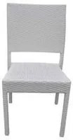 sedia da giardino in pe-rattan - cm.47,5x57x91h. - colore bianco fer238694