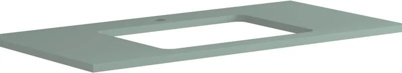 Top per lavabo semincasso Niwa18045 L 90 x H 1.8 x P 46 cm laccato opaco verde timo truciolare