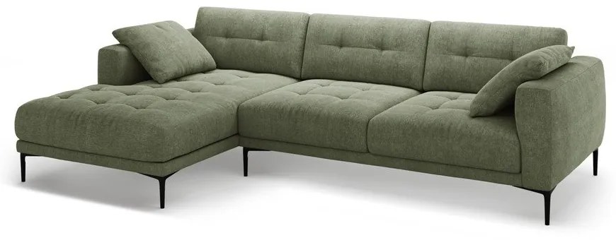 Divano angolare verde (con penisola a sinistra/con chaise lounge) Bemy – Micadoni