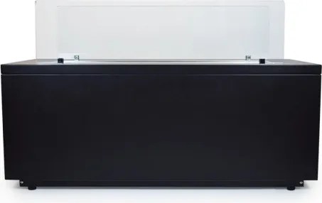 Camino a bioetanolo da terra per interno esterno CARAVAGGIO Nero L100xP40xH40 cm