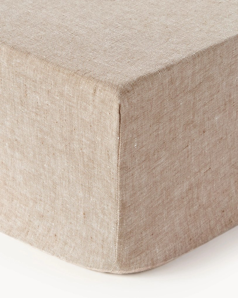 Lenzuolo con angoli boxspring in lino Linna