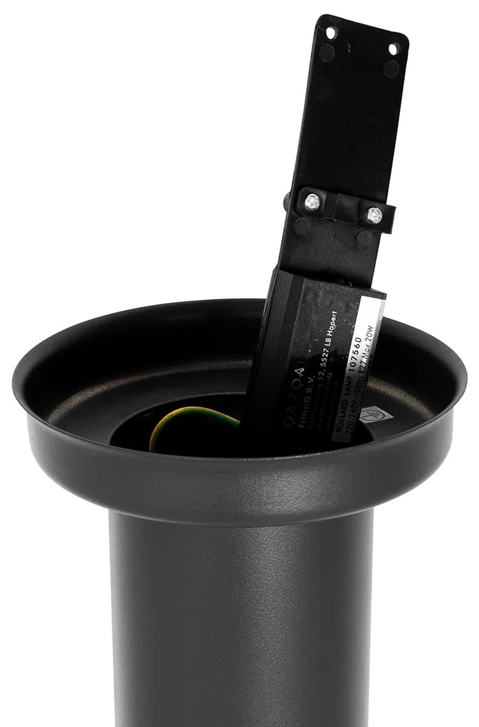 Lampada da palo moderna per esterni grigio scuro con opale 110 cm IP44 - Rox