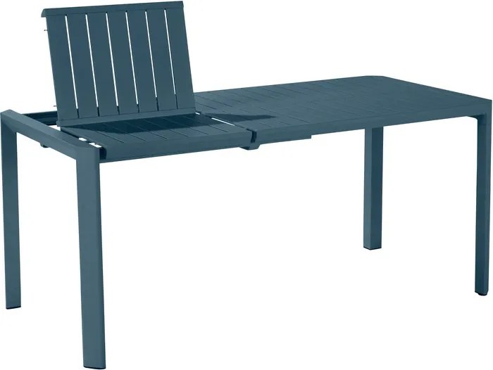 Tavolo allungabile da esterno rettangolare in alluminio blu 6 posti L da 110 a 162x82cm, Idaho NATERIAL