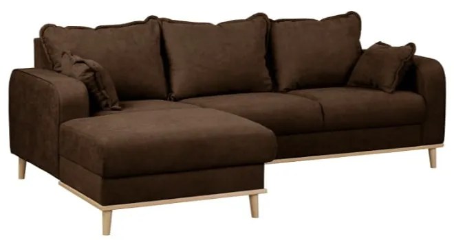 Divano angolare marrone scuro (angolo sinistro) Beata - Ropez