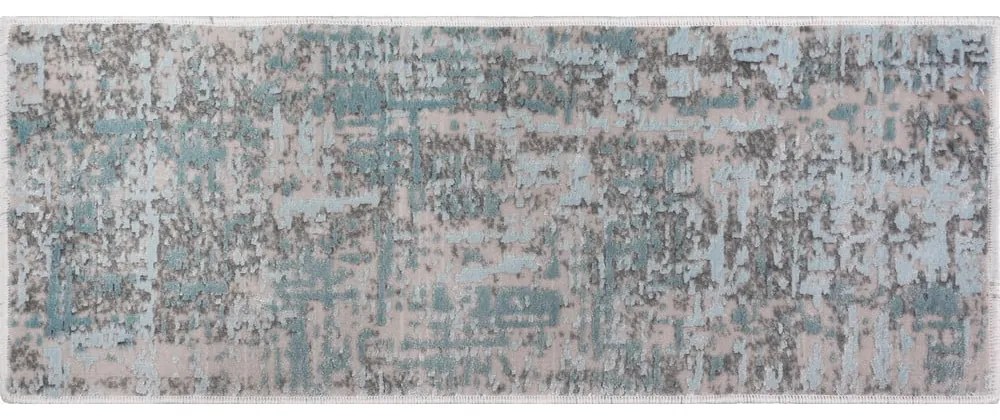 Passatoia per scale grigio e turchese in cotone set da 16 pz 25x65 cm Milano Mavi - Vitaus
