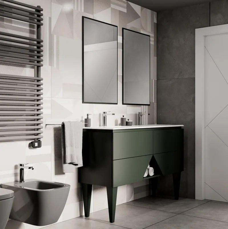 Piastrella da pavimento interno 61 x 122 cm Sp. 9 mm rettificato Grey Soul Decoro Resine in gres porcellanato grigio traffico medio (pei 2/5) R9 1.49 mq
