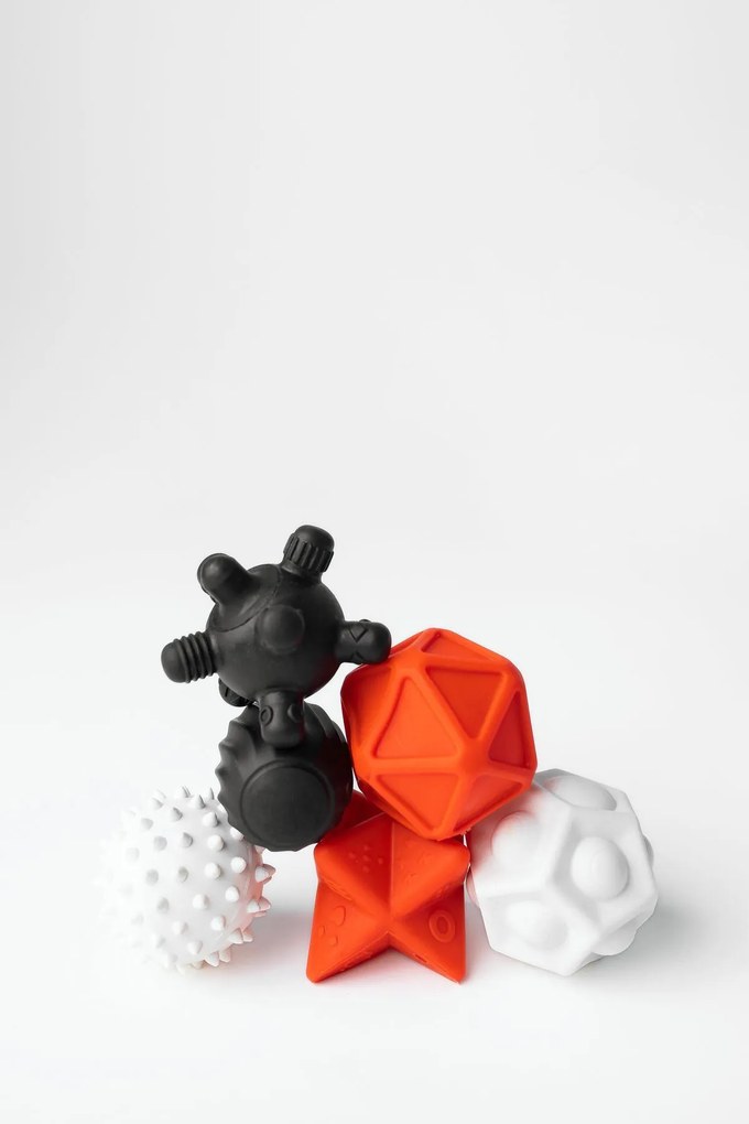 Mom’s Care - palline sensoriali 6 pezzi - bianco e nero