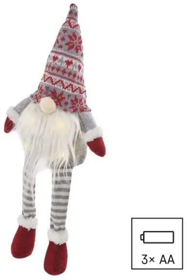 Decorazione natalizia LED 4xLED/3xAA elfo