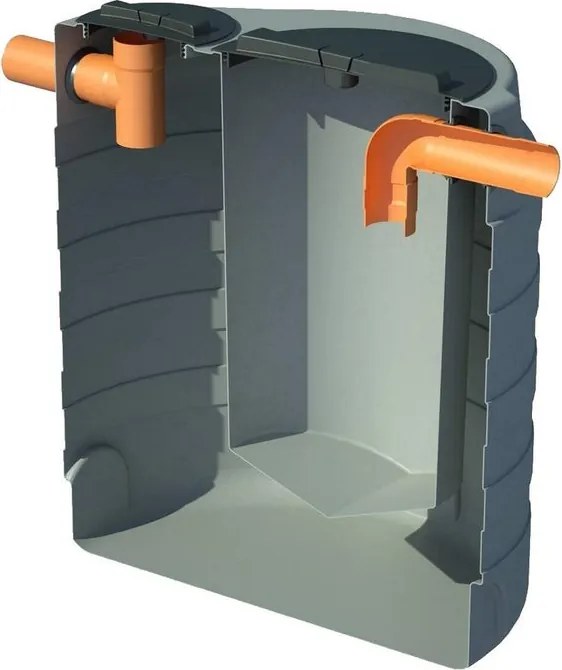 Fossa imhoff 1500 per 7 abitanti equivalenti in polietilene 1272 L