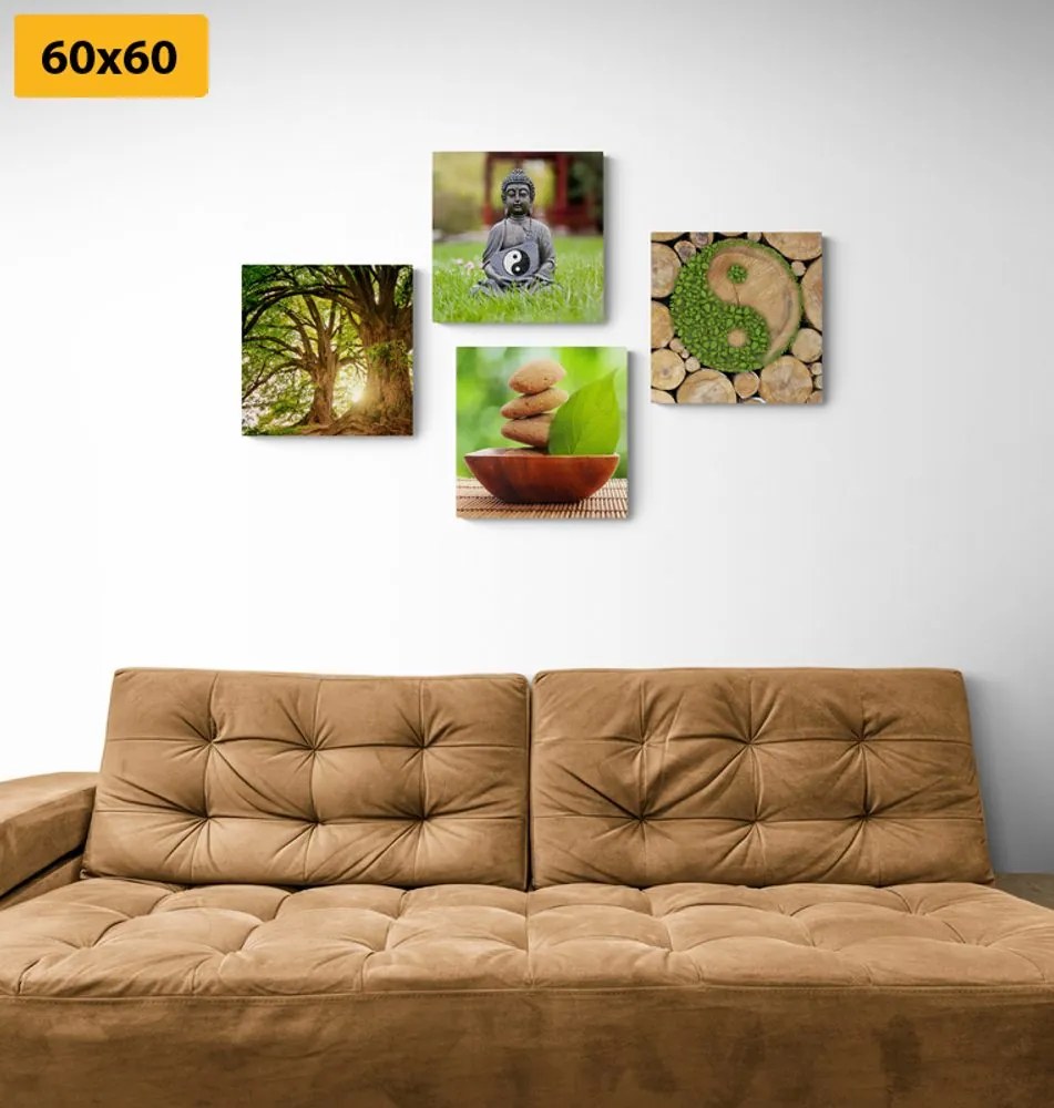Set di quadri – Feng Shui in verde