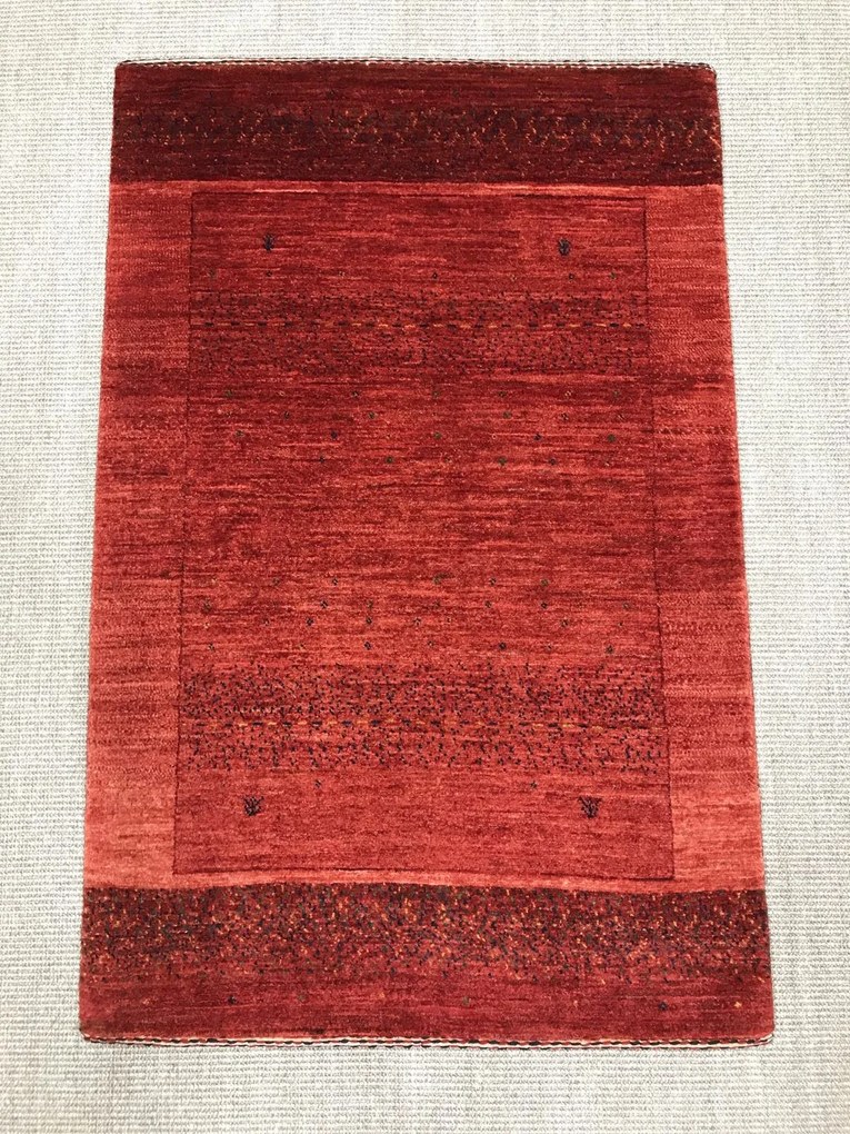Loribaft Tappeto 120x80 Rosso (Iran) Annodato A Mano
