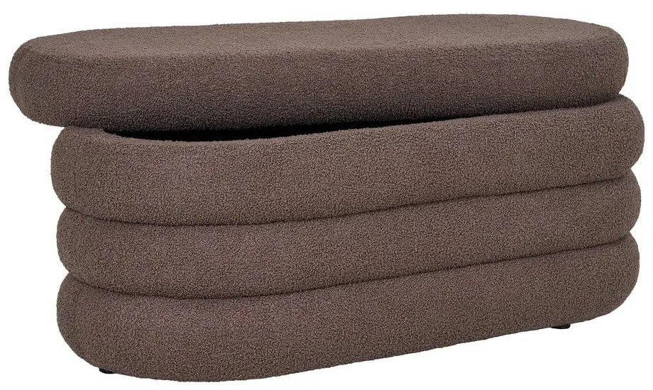 Panca marrone in tessuto bouclé Dartford - House Nordic