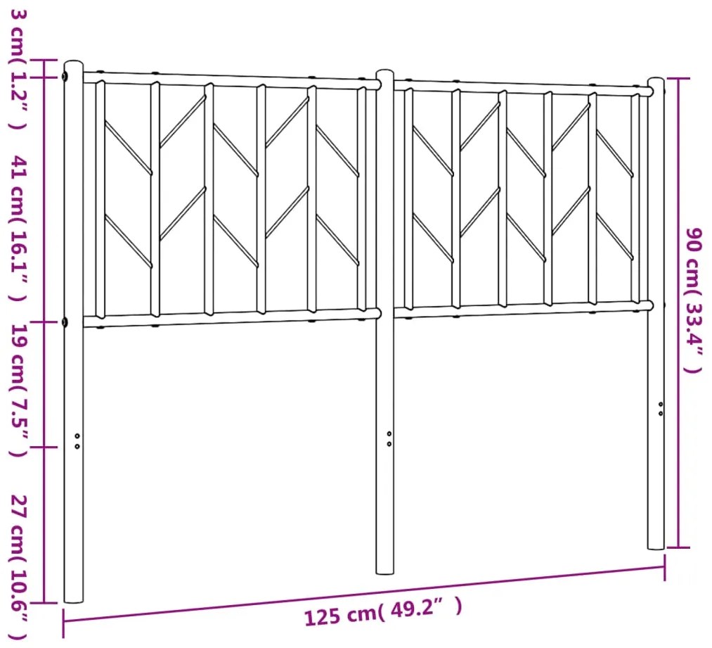 Testiera in Metallo Bianco 120 cm