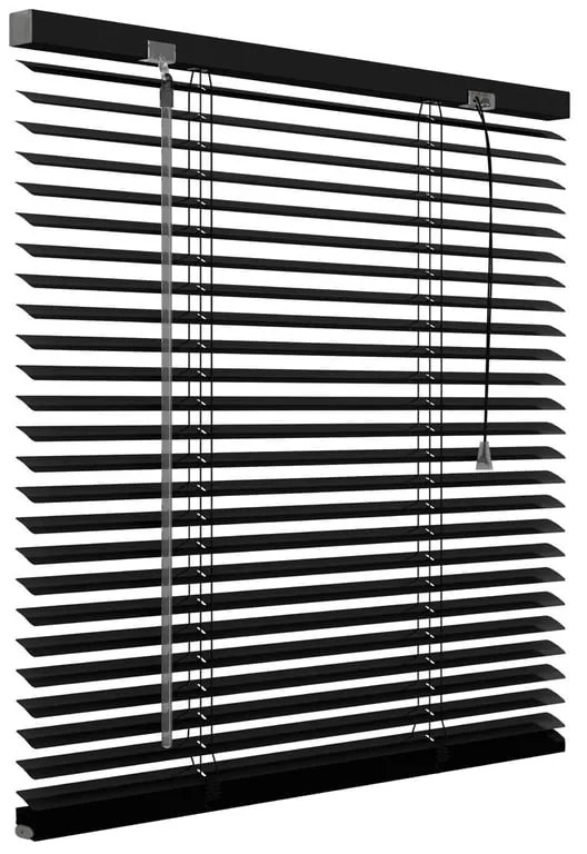 Veneziana Odessa in alluminio, nero 120 x 180 cm, Larghezza lamelle: 25 mm