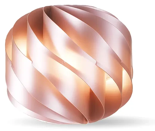 Lampada Da Tavolo Globe 1 Luce In Polilux Rosa Metallico D40 Made In Italy