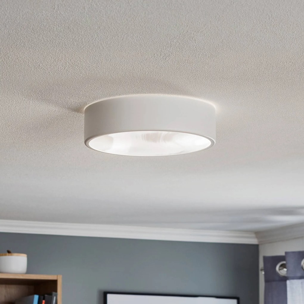 Plafoniera Cleo 300 TEMAR LIGHTING, dimmerabile, Bianco / Opale, Soggiorno / Sala da pranzo, Metallo, Moderno, Plafoniera